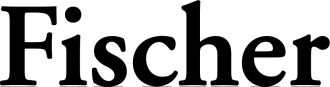 Logo der Firma Fischer GmbH bad und heizung in Schwarz vor neutralen Hintergrund.