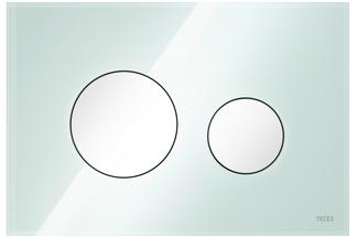 Betätigungsplatte in mintgrün und Tasten in weiß