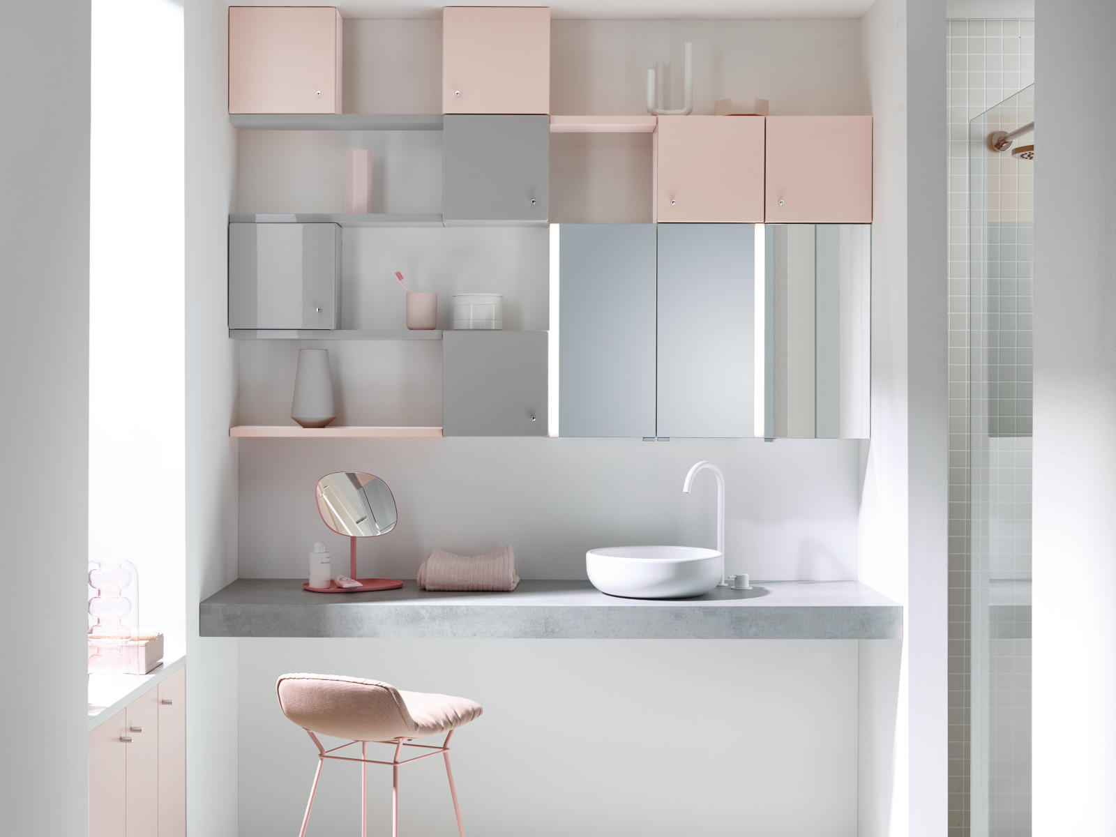 Burgbad SYS30 weis und pink