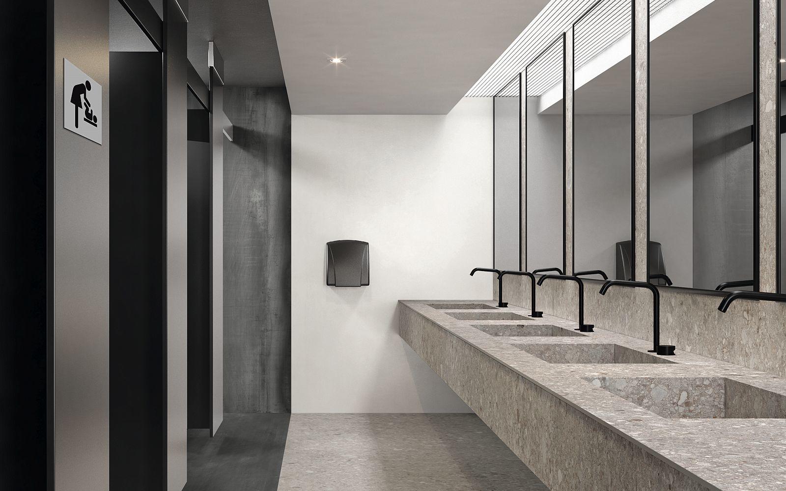 Kunden WC mit Marazzi Grande Stone Look Befliesung